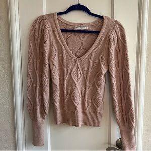 Abercrombie pink v-neck sweater